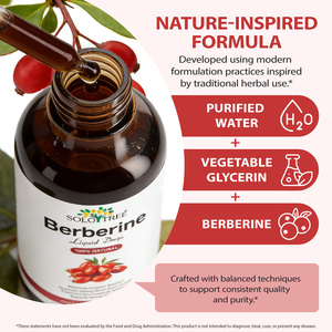 SOLOTREE Gouttes liquides de berbérine pour un taux de sucre sanguin sain, perte de poids, <span class=keywords><strong>extrait</strong></span> de berbérine en gouttes liquides - Product Image 2