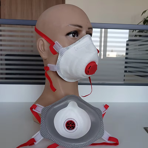 Masker <span class=keywords><strong>Respirator</strong></span> Anti Debu <span class=keywords><strong>FFP3</strong></span> CE Valve 10Pcs Masker Filter Debu <span class=keywords><strong>FFP3</strong></span> Sekali Pakai Tali Pengikat Dapat Disesuaikan Penutup Hidung Penuh Tambang Batubara - Product Image 2