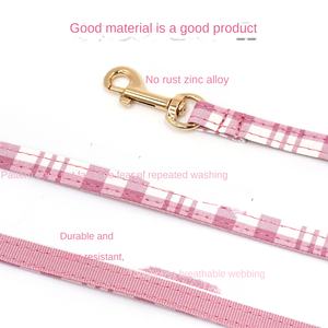 Correa de Tracción Acolchada con Cinta de Poliéster a Cuadros y Anillo Anti-Rotura Grabable para Perros - Product Image 5