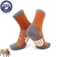 Chaussettes en laine mérinos directes d'usine absorbant la sueur chaussettes de randonnée en plein air épaissir chaussette de sport chaude