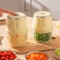 Draagbare USB elektrische voedselhakker, mini groente-, knoflook- en vleesmolen, keuken gadget voor thuis en onderweg