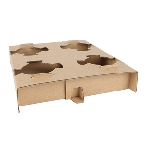 Corrugated Brown Coffee Juice Drink <strong>2</strong> or 4 <strong>Cups</strong> Carrier <strong>Paper</strong> <strong>Cup</strong> Holder Tray to Go Box - Product Image 3