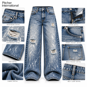 OEM <b>womens</b> denim Straight <b>jeans</b> Comfort <b>stretch</b> <b>jeans</b> Bulk Supplier for US Fashion Retailers Bulk Orders - Product Image 6