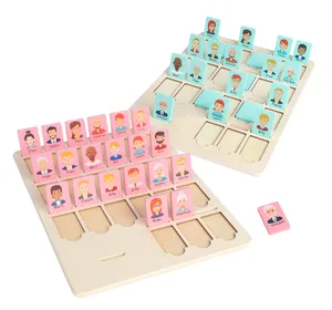 Popular Educational Intellectual Guess Characters Game Child Interactive Classic Kids Table Board Guess Who Game For Family