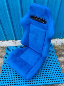 Sièges de course pliables pour voiture, tissu en velours rouge et bleu pour RECARO SR3 Station Wagon - Product Image 3