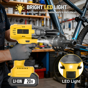 Lithium Ion 20V Heavy Duty Brushless Cordless Impact Wrench 320Nm 500W 1/2 Inch Drive Industrial DIY Use With 2.0Ah <b>Battery</b> CW-2 - Product Image 5