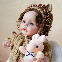 Nouvelle poupée Reborn R&B de 18 pouces, réaliste, en silicone, corps entier, pour bébé fille, Bonecas, nouveau-né, poupées Reborn complètes