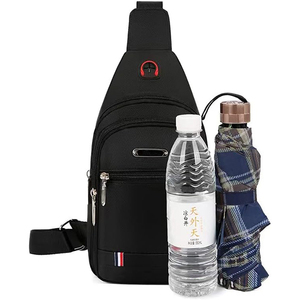 Borsa a Tracolla Sportiva Quadrata Piccola in Nylon Personalizzata per Uomo, Borsa a Tracolla Crossbody, Sacoche Homme - Product Image 4