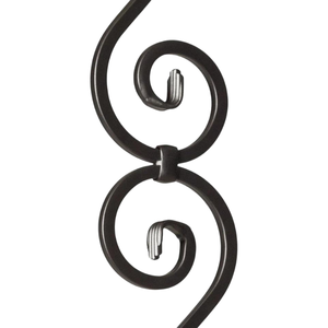 Elegante Balaustre <span class=keywords><strong>de</strong></span> Hierro Forjado en Espiral <span class=keywords><strong>de</strong></span> 1/2" x 44" en Negro Mate para Barandillas <span class=keywords><strong>de</strong></span> Escaleras Victorianas - Product Image 3
