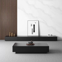 Meuble TV rétractable contractuel moderne et support pour chambre ou appartement Meuble de salon à panneaux en bois