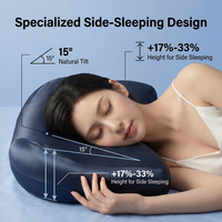 Oreiller ergonomique en mousse à mémoire de forme JTY, en tissu soyeux respirant, pour le soutien cervical et la traction cervicale, idéal pour dormir