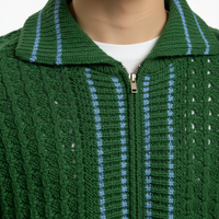 Pull cardigan en laine/cachemire unisexe pour homme 2026, lourd, brodé, écologique, tricoté, design patchwork, haute qualité