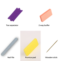 Kit de pédicure léger 5 en 1 confortable et facile à utiliser ensemble de manucure sûr et hygiénique pour les pieds et les ongles d'orteils prêt à être expédié