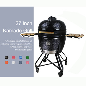 เตาบาร์บีคิวเซรามิก AUPLEX Big Joe <span class=keywords><strong>Kamado</strong></span> ขนาด 27 นิ้ว <span class=keywords><strong>XXL</strong></span> สำหรับใช้งานกลางแจ้ง ชุดอุปกรณ์ทำอาหารสำหรับบาร์บีคิวถ่านและรมควัน - Product Image 3