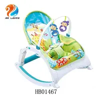 Cadeira de bebê dobrável, atacado de alta qualidade, cadeira balanço, música vibratória, cadeira de plástico infantil para criança