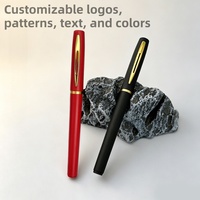 Stylo Roller à Pointe Bille 1,0 mm, Clip Doré Mat, Encre Gel PNA02, Écriture Fluide, Stylo de Bureau, Signature, Logo Personnalisé, Stylo d'Affaires