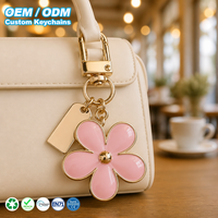 Gantungan Kunci Bunga Enamel Gaya Ins, Gantungan Kunci Kartun Kustom dari Logam, Liontin Earphone DIY, Aksesoris Dekorasi, Hadiah Souvenir untuk Tas dan Kunci