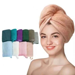 Serviette de cheveux en microfibre à séchage rapide, turban, bonnet de séchage pour cheveux, vente en gros, logo personnalisé accepté, directement de l'usine chinoise - Product Image 2