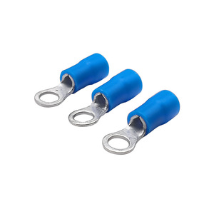 RV2-4S Ring <b>Terminals</b> 4.3x6.5mm PVC Insulated Copper Tin Plated Cold Press <b>Terminal</b> For Electrical Wiring - Product Image 1