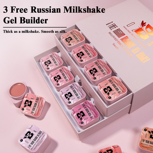 BOZLIN Gel Constructor de Uñas Milkshake Ruso de 24 Colores, Sin HEMA, TPO, TMPTA, Gel de Extensión de Uñas Personalizado 5 en 1 en Tarro - Product Image 1