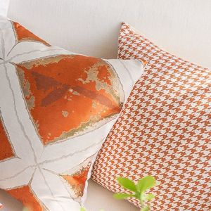 Housses de <span class=keywords><strong>coussin</strong></span> en <span class=keywords><strong>velours</strong></span> chenille moderne de luxe européen pied-de-poule à pois Taie d'oreiller décorative - Product Image 3