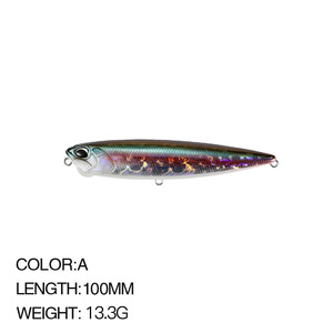 פיתיון דיג קשיח מפלסטיק 100 מ\"מ 13.3 גרם, פופר מלאכותי לדיג בים, בסירה ובנהר - Product Image 5