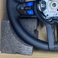 Volant de voiture en cuir pleine fleur avec bande bleue, boutons M1 M2, standard OEM, pour BMW F11 F20 F21 F22 F30 F31 F32 E60 E71 E90
