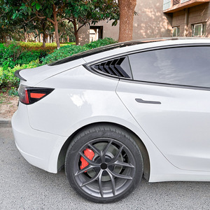 Tesla Model 3 2017-2024 Triangular <b>Window</b> Carbon Fiber <b>Decal</b> Adhesive Car Sticker - Product Image 1