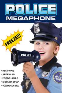 ยูนิเซ็กซ์เด็กโทรโข่งเล่นแบบใช้มือถือไมค์พลาสติกพร้อมเสียงไซเรนสำหรับเด็กชุดคอสตูมของเล่นของตำรวจ - Product Image 5