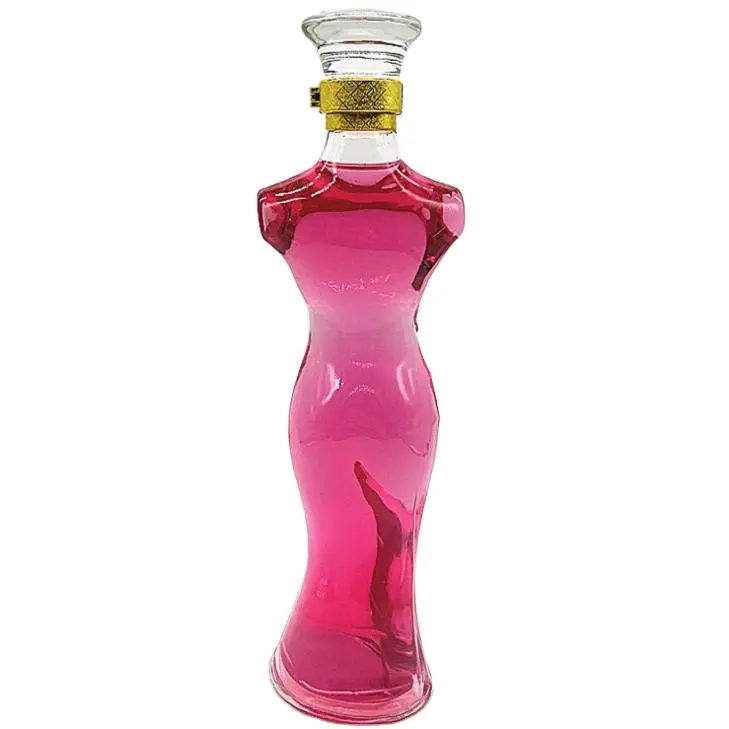 Botella de vino en forma de pedernal para mujer, nuevo diseño, 100ml