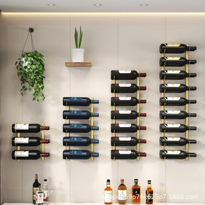 Espositori diagonali montati a parete e portabottiglie piatti decorativi per la casa - Product Image 5