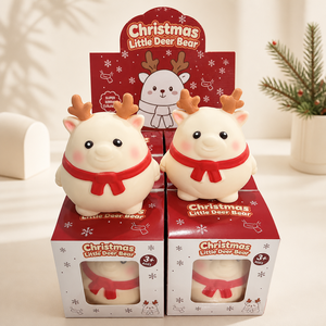 Jouet Squishy Géant Père Noël de Noël, Boîte de Présentation 12 Pièces, Doux à Presser, Unisexe, Matériau TPR, À partir de 5 Ans, Cadeaux de Fête - Product Image 4