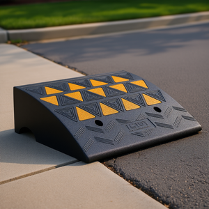 Rampa in gomma resistente Vector per marciapiedi, altezza 6 pollici, larghezza 14,6 pollici, lunghezza 19,3 pollici, per sedie a rotelle, biciclette, carrelli elevatori - Product Image 2