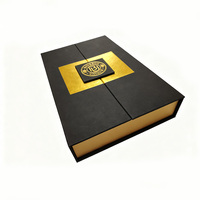 Boîte cadeau de luxe en feuille d'or personnalisation boîte d'emballage créative pliable à double porte boîte cadeau spécialisée personnalisée