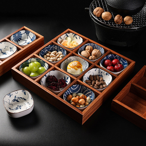 Ensemble de plateaux de service en bois d'acacia décoratifs pour la cuisine grand dessert rectangulaire pour la maison thé de luxe cuisine nordique fruits - Product Image 4