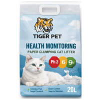 Litière pour chat écologique la plus vendue, à pH réactif, agglomérante, en sable de papier, 2,5 kg, grise, pour l'entretien professionnel des animaux de compagnie