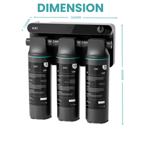 Purificateur d'eau manuel à membrane UF à 3 étages de 1/4 pouce, ultrafiltration sous l'évier, coton PP, bloc de carbone