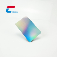 Carte de visite personnalisée avec puce Nfc feuille arc-en-ciel Nfc imprimable hologramme laminé Nfc carte de visite