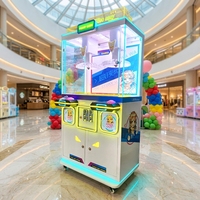 Machine à griffes à 2 joueurs pour la distribution de prix, avec jouets lapins de boutique à clipser sur porte-clés, pour parcs d'attractions et jeux de récompenses, 6 ans et plus