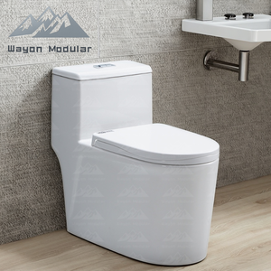 โถสุขภัณฑ์เซรามิกแบบชิ้นเดียว ยี่ห้อ Wayon ระบบไซฟอน ฉีดน้ำแบบเจ็ท สีขาว ได้รับการรับรองมาตรฐาน CE และ SASO รุ่น WW-ZBQ - Product Image 3