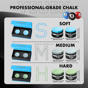 YEUEK Nano Pool Cue Chalk Set 2‑Pack Ultra‑Premium Billiard Cue Chalk Precision Grip Clean Smooth Performance Billiards - Product Image 3