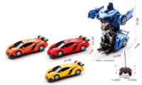 Avec CE 2 en 1 Rotation à 360 degrés 1/18 Led Transform Télécommande Rc Car Déformation Robot Car For Kids