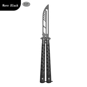 سكين تدريب فراشة قابل للطي من الفولاذ المقاوم للصدأ بالجملة من المصنع، أداة تدريب <span class=keywords><strong>CSGO</strong></span> للمبتدئين في الرياضة، تصنيع حسب الطلب - Product Image 1