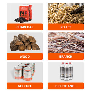 KEON Poêle à granulés de bois sans fumée, portable, de luxe, moderne, autoportant, en acier inoxydable, écologique, pour usage extérieur en villa - Product Image 4