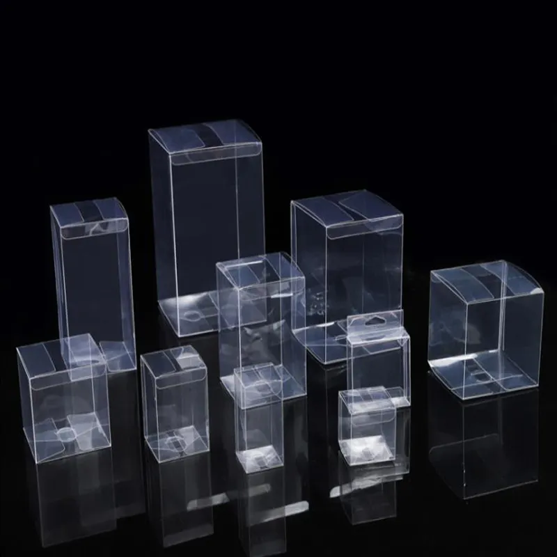Ацетатная Складная индивидуальная прозрачная подарочная маленькая пластиковая упаковочная коробка из ПВХ