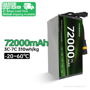 320wh/kg công suất lớn 72000mAh 6S/12S/18S 5c/7C tùy chỉnh mật độ năng lượng cao <span class=keywords><strong>Lithium</strong></span> Ion UAV Pin cho độ bền lâu dài bay không người lái - Product Image 3