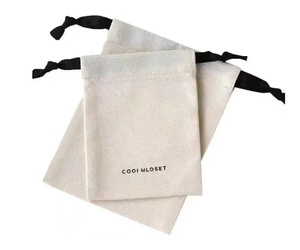 Custom Organic Cotton <b>Drawstring</b> Shopping <b>Pouch</b> Bag Eco-Friendly Gift & Jewelry Storage - Product Image 2