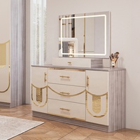 Ensembles de chambre à coucher complets en gros à prix abordable, suite de lit king size, ensemble de meubles de chambre modernes en bois avec armoire et coiffeuse