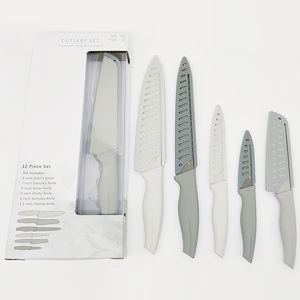 <span class=keywords><strong>12</strong></span> pièces en stock bleu cuisson antiadhésif <span class=keywords><strong>couteau</strong></span> <span class=keywords><strong>Santoku</strong></span> avec gaine couteaux de cuisine en acier inoxydable - Product Image 2