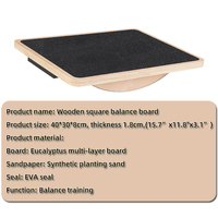 Tabla de equilibrio de madera cuadrada duradera, cojines de equilibrio de oscilación profesional, tabla de Pilates, viga de equilibrio de gimnasia artística, Fitness
